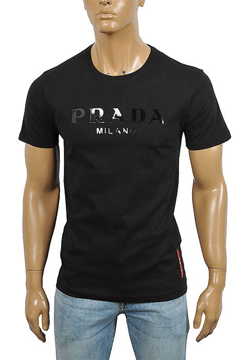 prada black t shirt mens|prada cettire men's shirt.